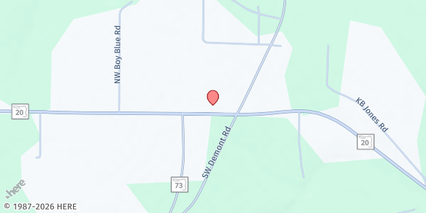 Map showing Innovative Charities Calhoun at 12122 SR 20 W, Clarksville, FL