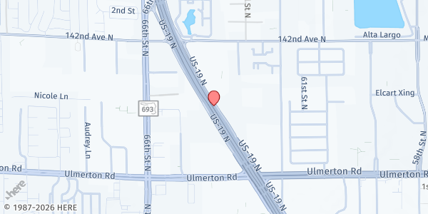 Map showing As They Gathered (ATG) - Clearwater at 14399 U.S. 19, Clearwater, FL