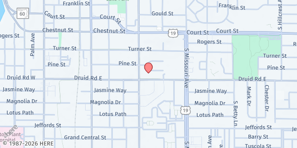 Map showing Barbee Towers @ Clearwater Housing at 1100 Druid Road, Clearwater, FL