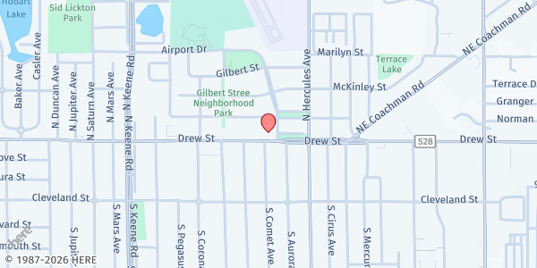 Map showing BAY AREA PREGNANCY CENTER at 1940 Drew Street, Clearwater, FL