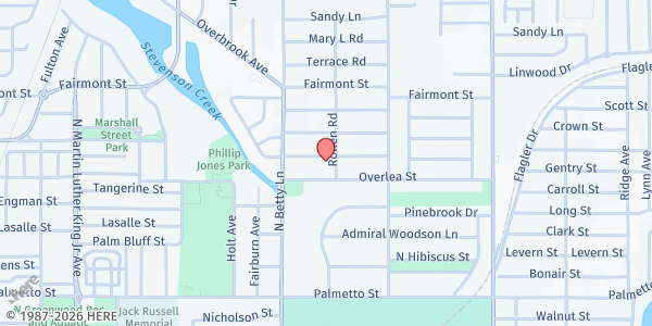 Map showing Bethany CME Church at 1325 Springdale St., Clearwater, FL
