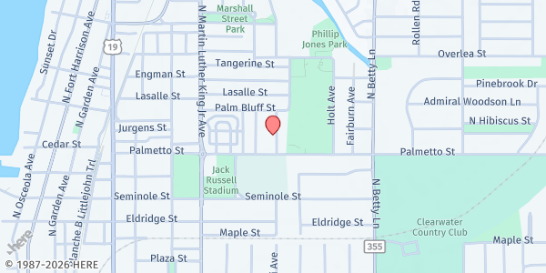 Map showing BETHLEHEM SEVENTH-DAY ADVENTIST CHURCH at 1018 North Missouri Avenue, Clearwater, FL