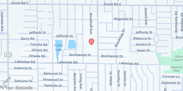 Map showing Central Christian Church at 1200 South Keene Road, Clearwater, FL