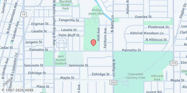 Map showing Clearwater Intermediate at 1220 Palmetto Street, Clearwater, FL