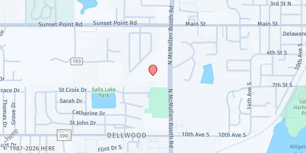 Map showing Countryside Cares - Clearwater at 1850 McMullen Booth Road, Clearwater, FL