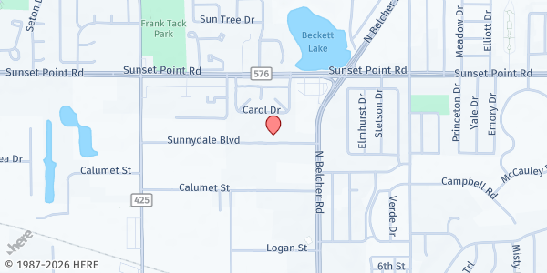 Map showing Countryside Christian Church - Food Distribution at 1850 North McMullen Booth Road, Clearwater, FL
