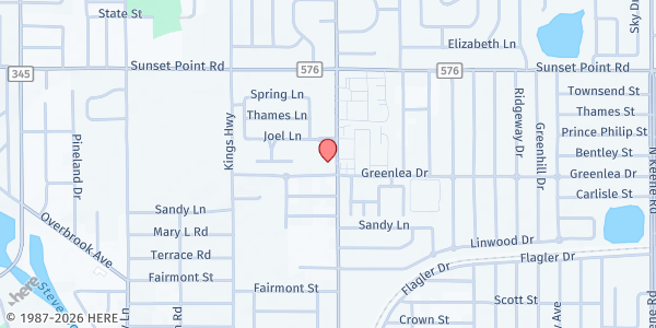 Map showing Grace - BreakSpot Meals at 1812 North Highland Avenue, Clearwater, FL