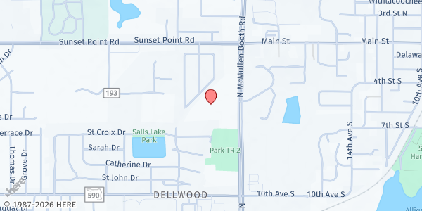 Map showing Helping Hands Food Pantry at 1850 McMullen Booth Road, Clearwater, FL