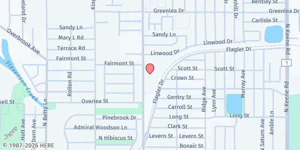 Map showing Iglesia Del Nazareno at 1601 North Highland Avenue, Clearwater, FL