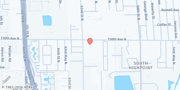 Map showing Operation PAR - Clearwater at 6150 150th Avenue North, Clearwater, FL