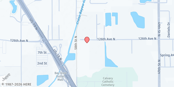 Map showing Pinellas Hope at 5726 126th Ave N, Clearwater, FL