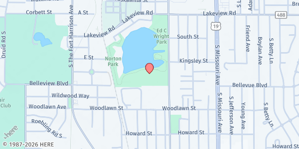 Map showing Ross Norton Rec Complex at 1426 South Martin Luther King Junior Avenue, Clearwater, FL