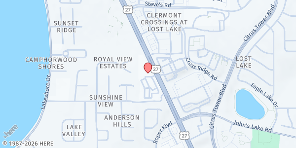 Map showing The Central Florida Hope Center - Clermont at 12629 US-27, Clermont, FL