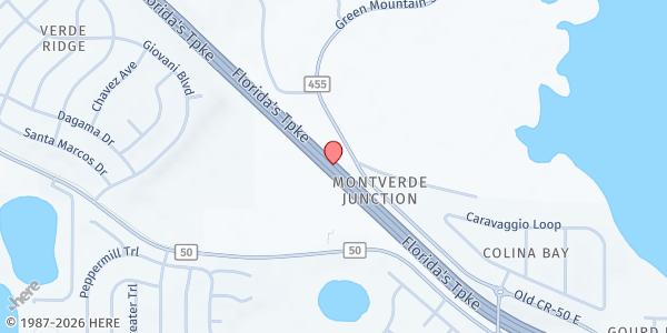 Map showing Treasure Coast Food Bank - Primary Location at , Clermont, FL