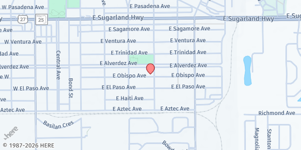 Map showing Clewiston Seventh-Day Adventist Church at 545 E. Obispo Ave., Clewiston, FL