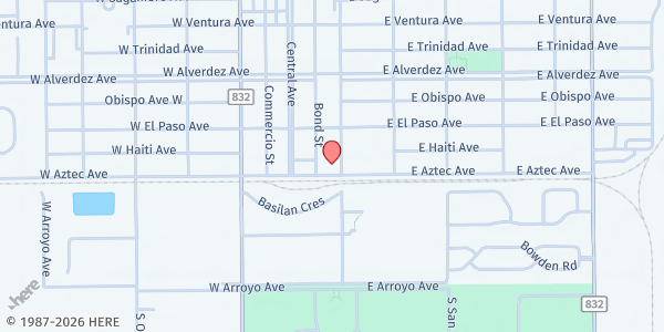 Map showing FEEDING WITH HOPE - John B Boy Auditorium at 217 East Aztec Avenue, CLEWISTON, FL