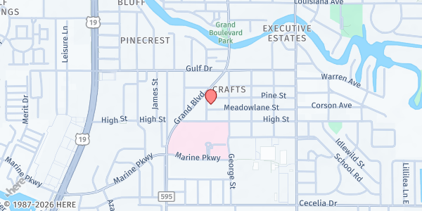 Map showing Good Samaritan Health Clinic at 5334 Aspen Street, Crafts, FL