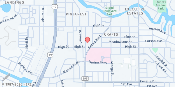 Map showing Rockland Treatment Center at 5319 Grand Boulevard, Crafts, FL