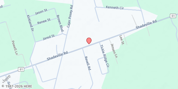 Map showing Authentic Life Church at 824 Shadeville Rd, Crawfordville, FL