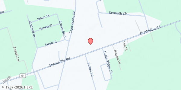Map showing Authentic Life Church Food Pantry at 824 Shadeville Rd., Crawfordville, FL