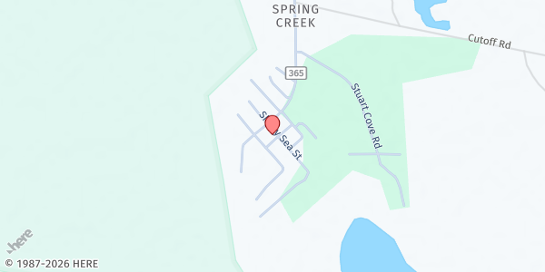 Map showing Shady Sea Missionary Baptist Church at 47 Shady Sea St., Crawfordville, FL