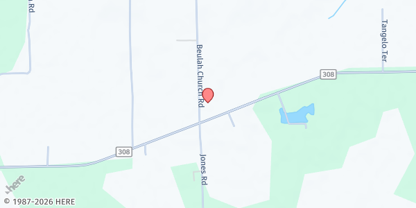 Map showing Epic-Cure at Beulah Baptist at 106 Beulah Church Rd, Crescent City, FL