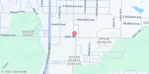 Map showing Dinner at Dads at 305 Aplin Rd, Crestview, FL