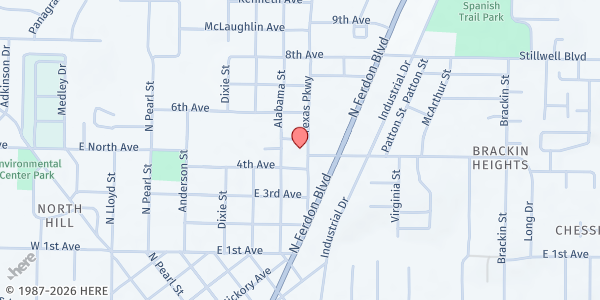 Map showing House of Restoration Full Gospel Community Church at 383 Texas Pkwy., Crestview, FL