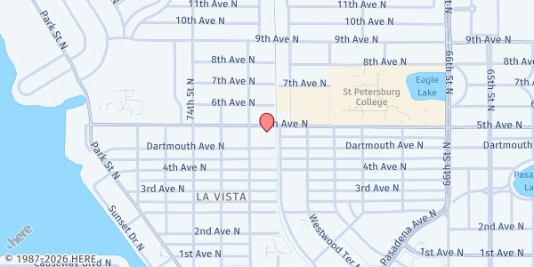 Map showing Love Thy Neighbor Community Store at 7110 5th Avenue North, Da Vista, FL