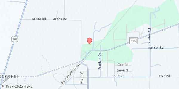 Map showing Lifestyle Church of God at 21245 Sanderson Rd., Dade City, FL