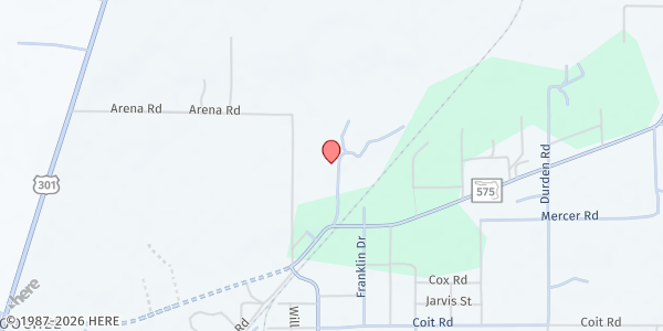 Map showing Lifestyle Church of God at 21245 Sanderson Road, Dade City, FL