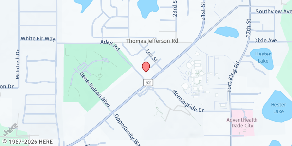 Map showing Pasco County Housing Authority - Dade City Office at 36739 County Road 52, Dade City, FL