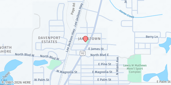 Map showing Champion's Lair at 104 West Fuller Street, Davenport, FL