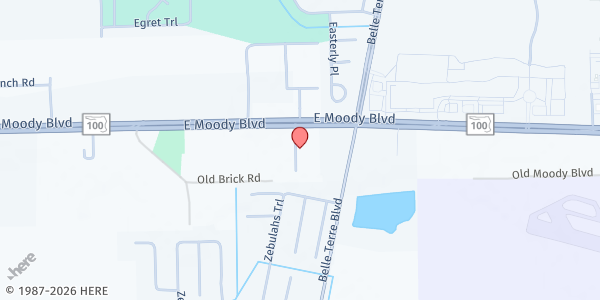 Map showing Iglesia Pentecostal Ebenezer International Inc at 4721 E Moody Blvd Suite 202, Daytona Beach, FL