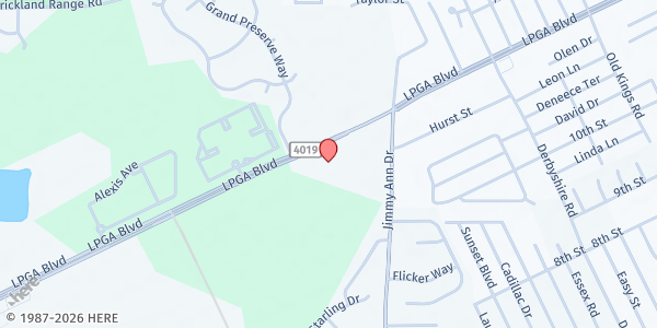 Map showing Salvation Army Daytona Beach at 1555 LPGA Blvd, Daytona Beach, FL