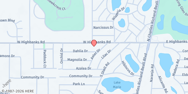 Map showing Community United Methodist Debary at 41 W. Highbanks Rd., Debary, FL