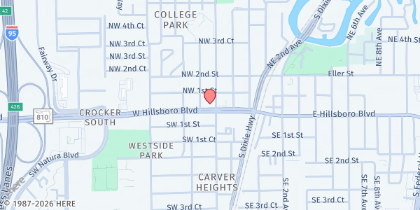Map showing Christmas of Hope at 161 W Hillsboro Blvd, Deerfield Beach, FL