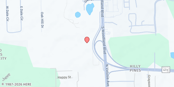 Map showing Iglesia de Dios Pentecostal M.I. Deland at 2870 Firehouse Rd., Deland, FL