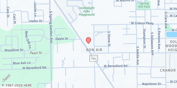 Map showing Salvation Army West Volusia at 1240 S. High St., DeLand, FL