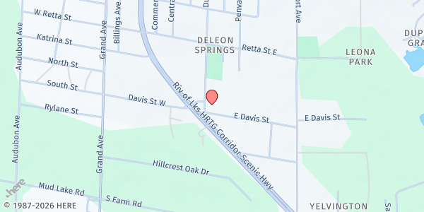 Map showing Church of God Prophecy of DeLeon Springs at 4721 Dundee Ave, DeLeon Springs, FL