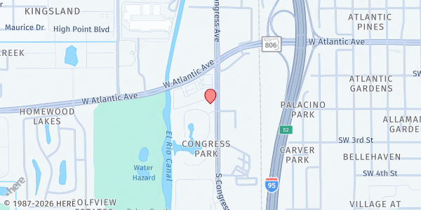 Map showing Gateway To Housing, Inc. - Delray Beach at 160 Congress Park Dr., Delray Beach, FL