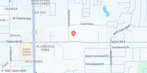 Map showing City Sanctuary Church at 401 E. Taylor Rd, Deltona, FL