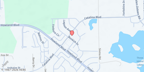 Map showing Deltona First SDA at 1717 Catalina Blvd, Deltona, FL