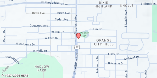 Map showing Sherry and Tim's Houses of Hope at 1820 S Volusia Ave, Deltona, FL
