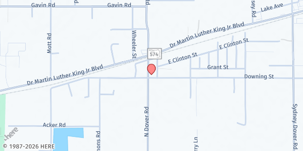 Map showing Dover Advent Christian Church at 14202 Downing Street, Dover, FL