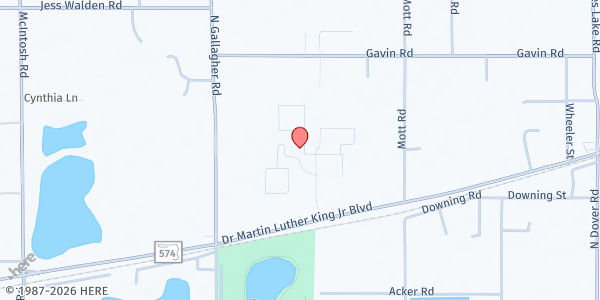 Map showing SAN JOSE MISSION CLINIC at 13571 San Juan Diego Way, Dover, FL