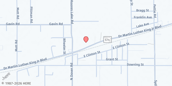 Map showing SUNCOAST COMMUNITY HEALTH CENTER - TOM LEE CTR at 14254 East Doctor Martin Luther King Junior Boulevard, Dover, FL