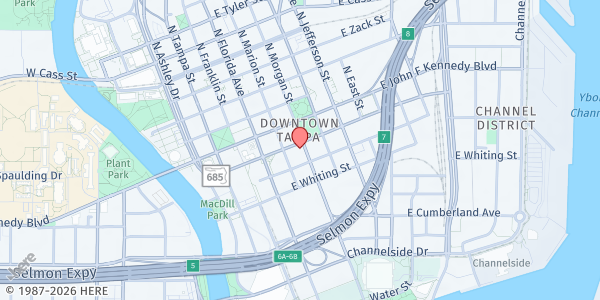 Map showing HABITAT FOR HUMANITY HILLSBOROUGH - Downtown at 509 East Jackson Street, Downtown, FL