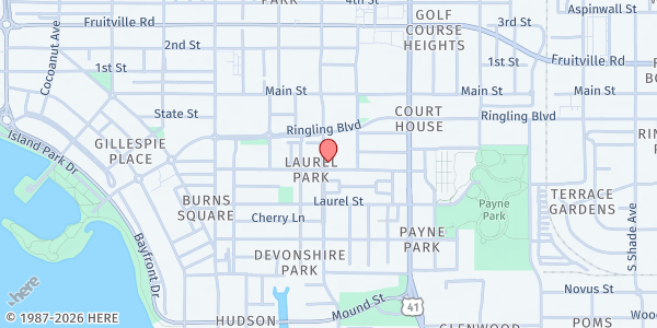 Map showing Sarasota Housing Authority - Downtown at 269 South Osprey Avenue, Downtown, FL