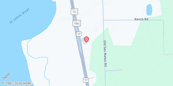 Map showing Victory House at 418 Hwy. 17 S., East Palatka, FL